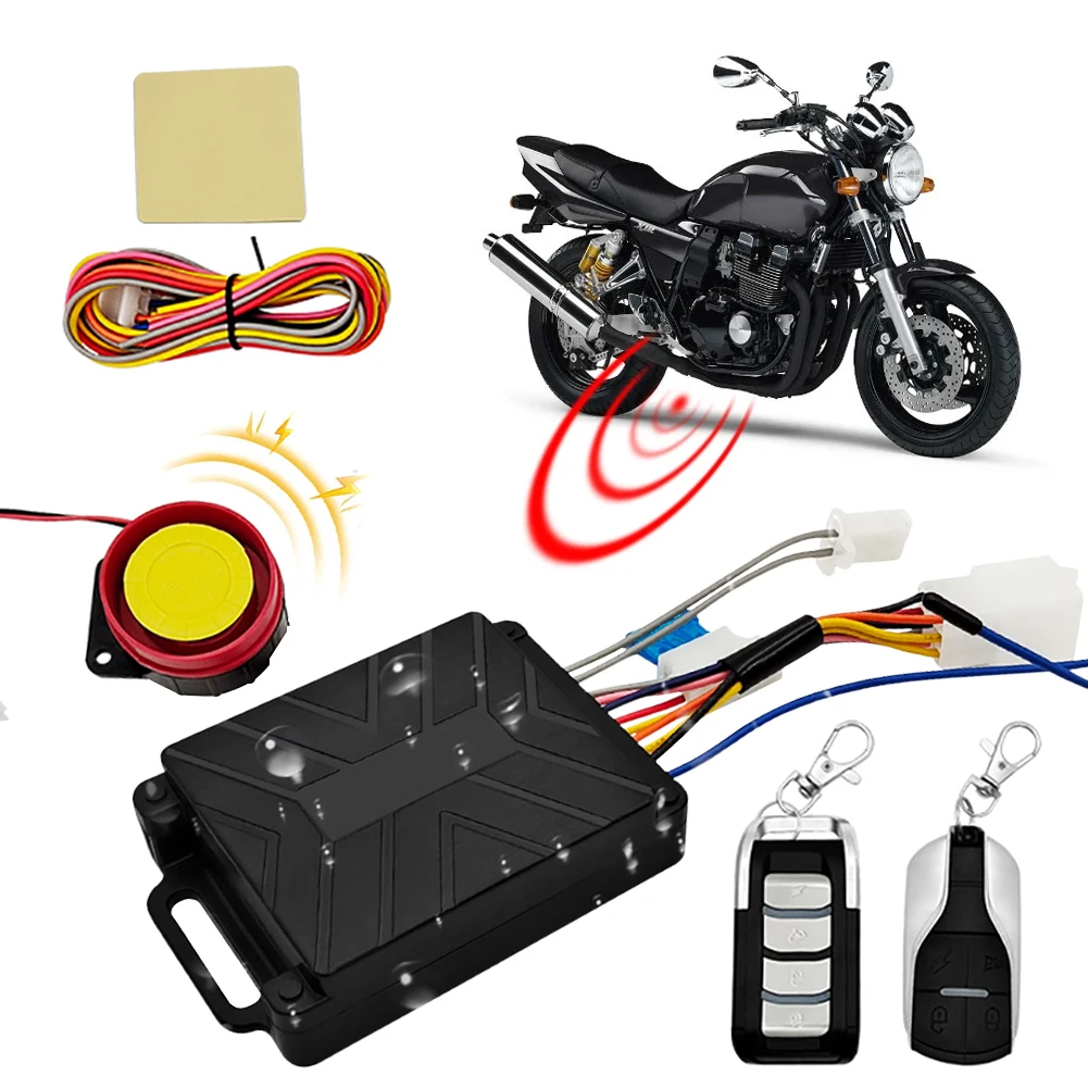 Motorcycle Security Alarm System Remote Control Bike Anti-Theft One Way Security Alarm System With Speaker Motorcycle Scooter