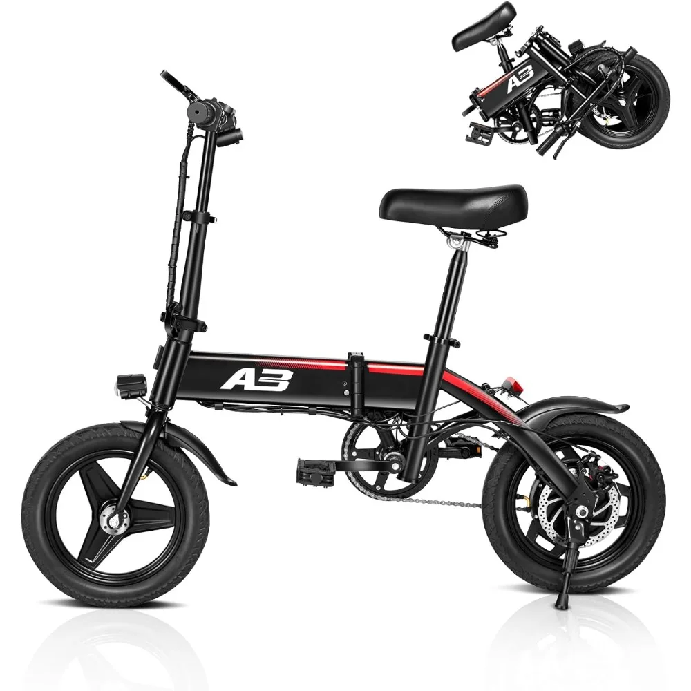 

Electric Bike for Adults, Ebike,16" Folding Electric Bike 350W 48V 12Ah Built-in Battery 25MPH, 20+Miles, Multi-Shock Absorption