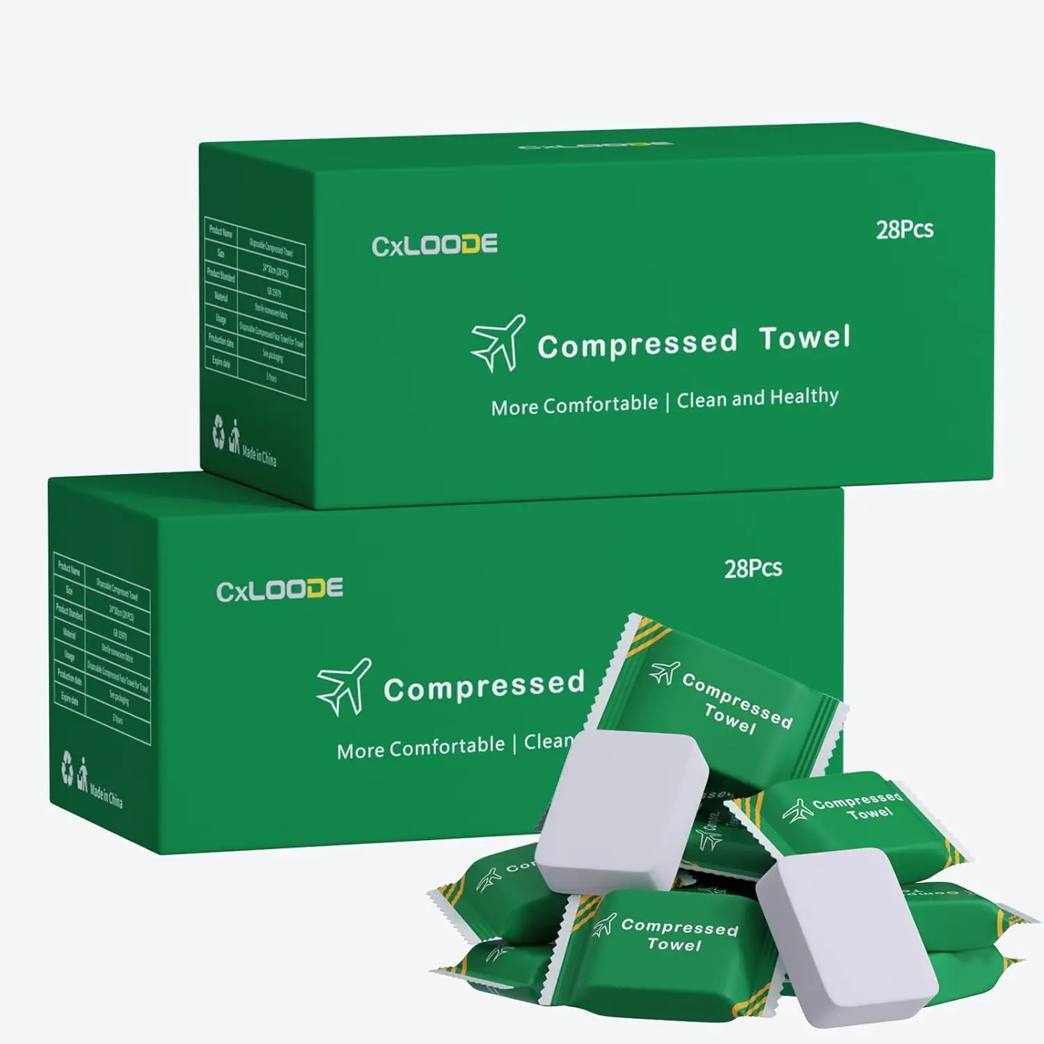 

Disposable Compressed Towel Tablets 56 PCS Large Coin Tissue for Travel Camping Hiking Outdoor Sports Beauty Salon