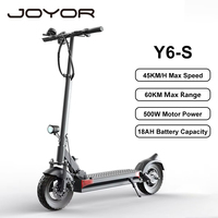 JOYOR Y6-S Foldable Adult Electric Scooter E-Scooter 45 KM/H Electric Kick Scooter 500W Skateboards 48V 18Ah Kickboard 10\