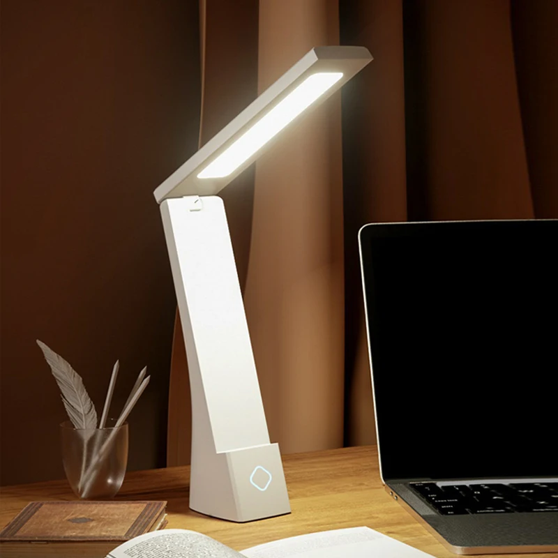 Imagem -04 - Dobrável Led Desk Lamp Carregamento e Ligar Luzes de Mesa Proteção para os Olhos Learning Desk Bedroom Bedside Desk Lightingfixture