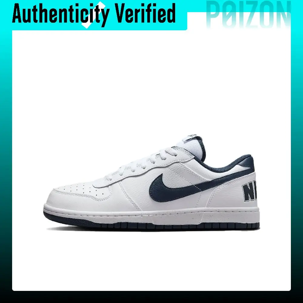 Nike Big Low top Skateboard Shoes Unisex White Blue 355152-140