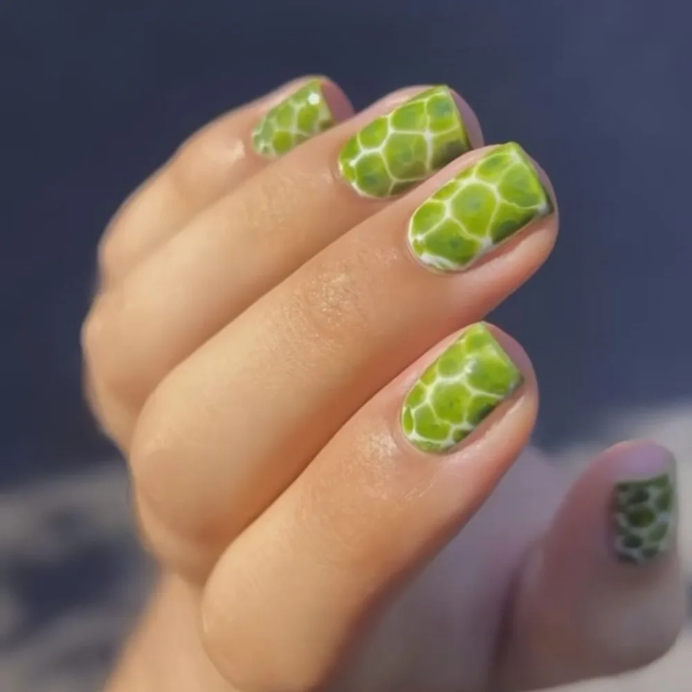 Manicure indossabile impermeabile Unghie finte francesi Testa quadrata Copertura completa Stampa sulle unghie Unghie finte Ragazza