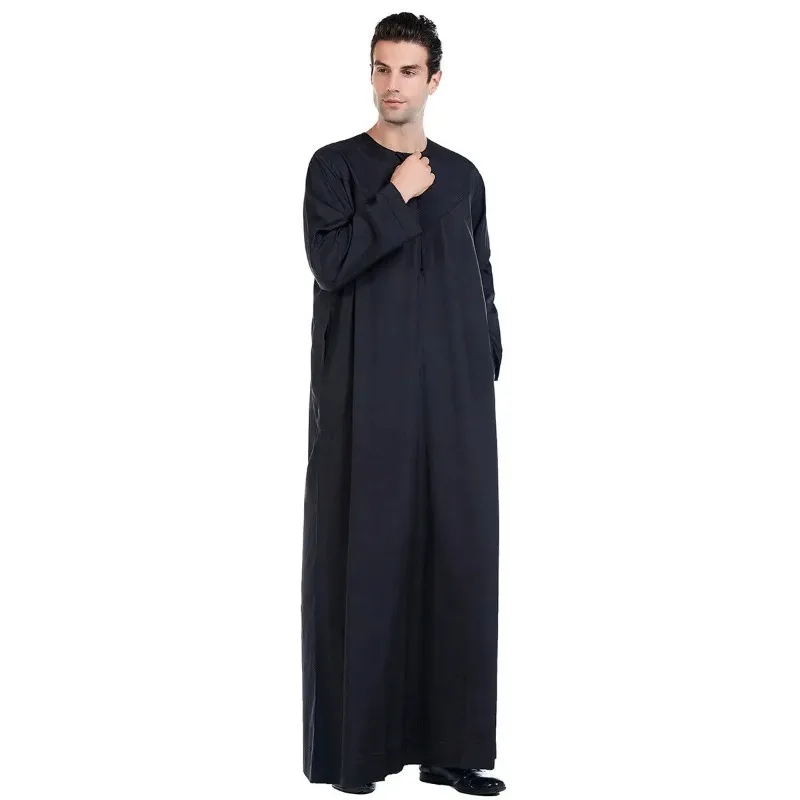 Robe musulmane traditionnelle à manches longues pour hommes, vêtements islamiques, dubaï, saoudien, Pakistan, moyen-orient, thobe arabe, abaya, caftan