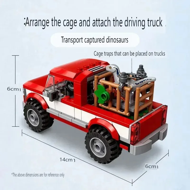 Creative series model; capturing velociraptor Blue and Beta bricks; boys' assembly toys, gift ornaments