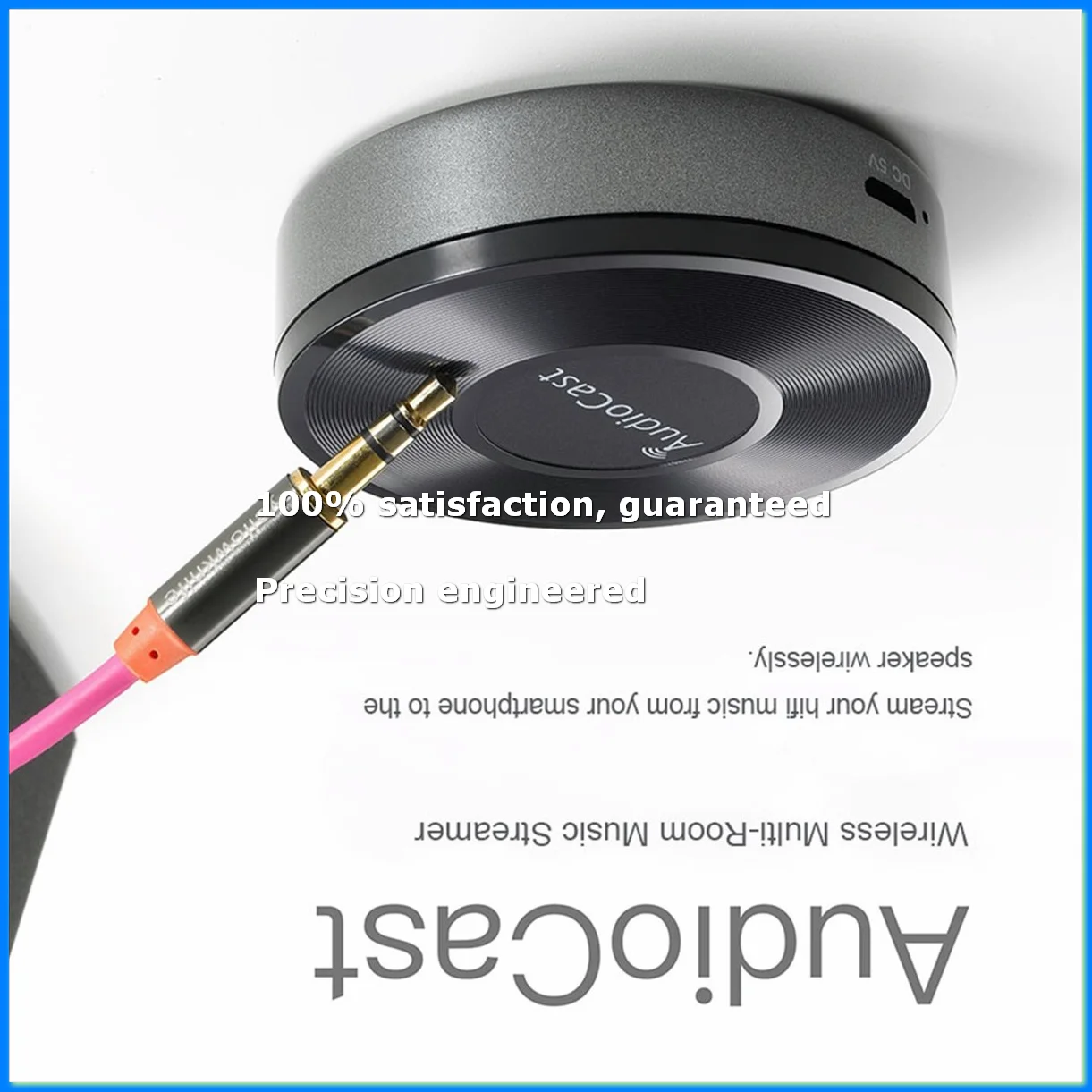 Receptor de Audio Inalámbrico WiFi, Reproductor de Música, Audiocast Ieast Play M5 DLNA para Airplay, Adaptador de Audio, Transmisión Multi-Habitación-A07G