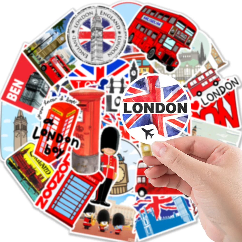 

Classic British Style London Bus Bullet PVC Decorative Stickers Scrapbooking Stick Label Diary Stationery Album Stickers