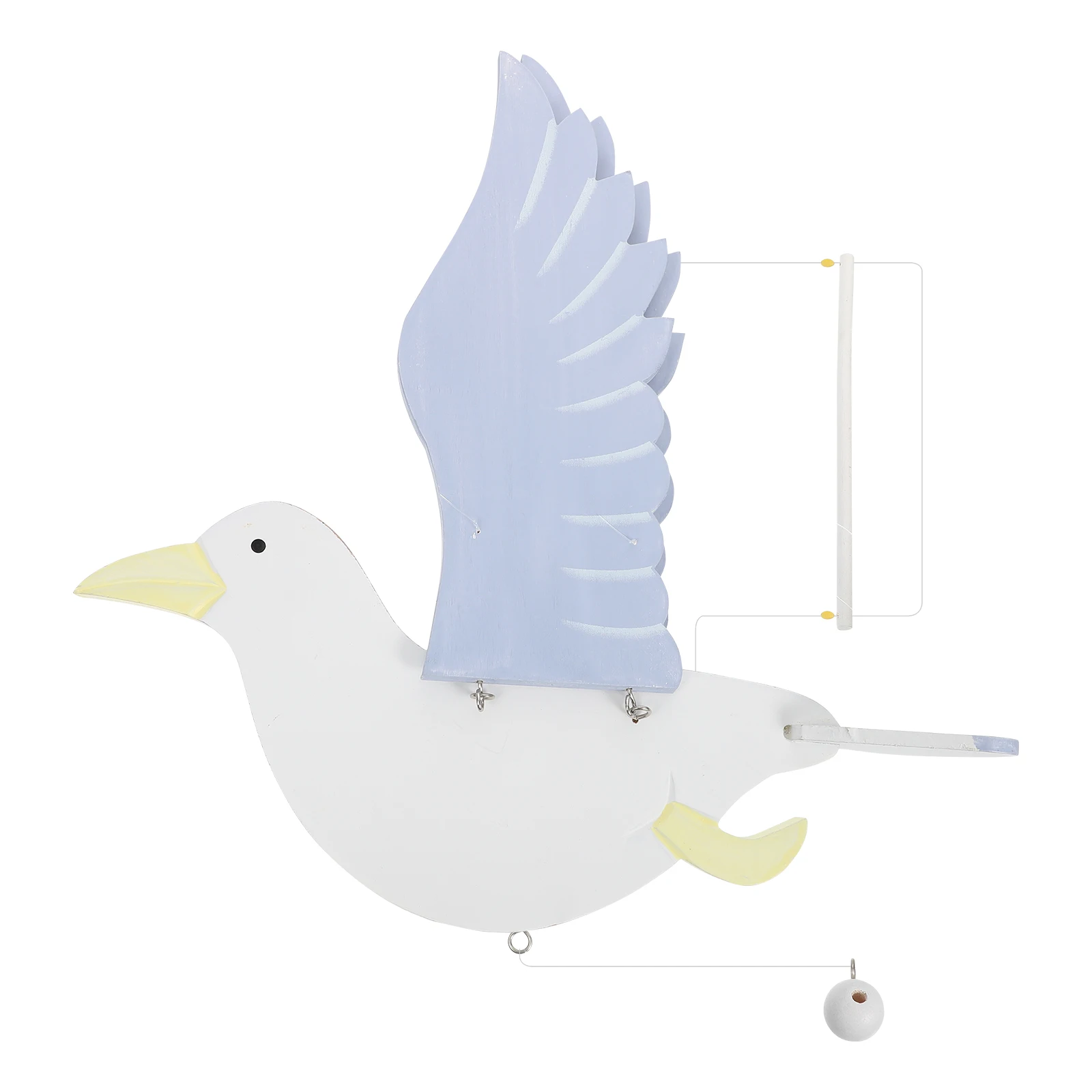 

Natural Wooden Seagull Pendant Ornament For Home Decoration Wall Bedroom Living Room Coastal Room Decorative Bird Hanging Crafts