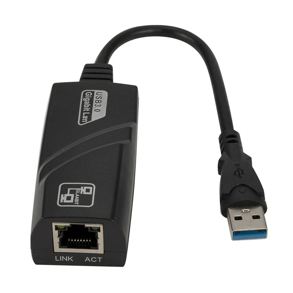 Grwibeou usb 3.0 para rj45 lan (10/100/1000) mbps gigabit ethernet rede com fio adaptador gigabit ethernet placa de rede para pc