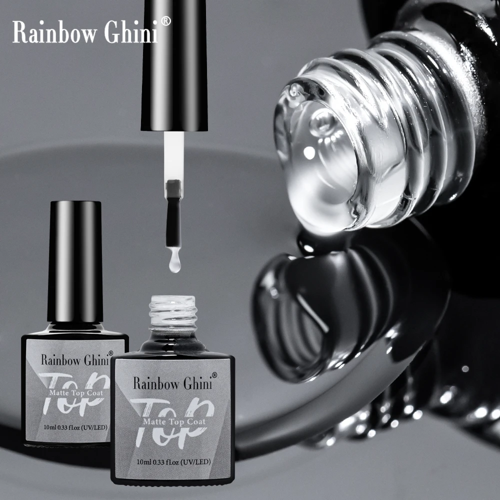 RG Basis-Nagelgel, matt, Decklack, UV-Gel-Nagellack, kein Abwischen, transparent, glänzend, semipermanenter Hybrid-Nagellack, Maniküre, 15 ml, 2024