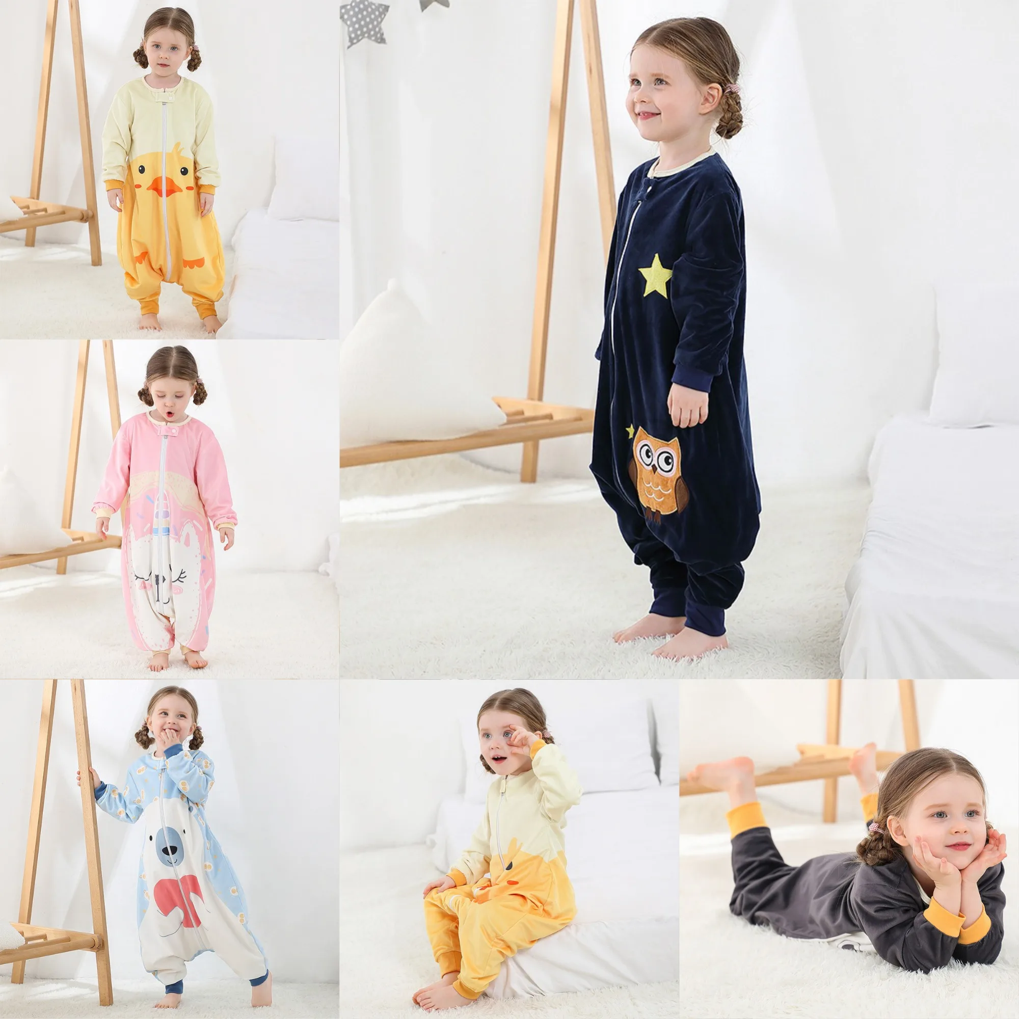 

Cartoon Baby Sleeping Bag Sack Sleeveless Winter Warm Wearable Blanket Sleepers Sleepwear Pajamas for Girls Boys 1-6T