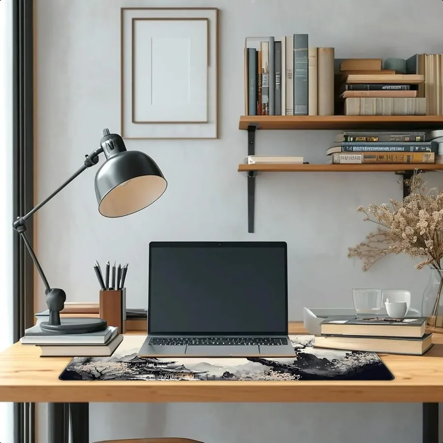 Alfombrilla de ratón larga para juegos, alfombrilla de escritorio grande de Anime extendida con Base antideslizante, alfombrilla para teclado completo con bordes cosidos para juegos y oficina