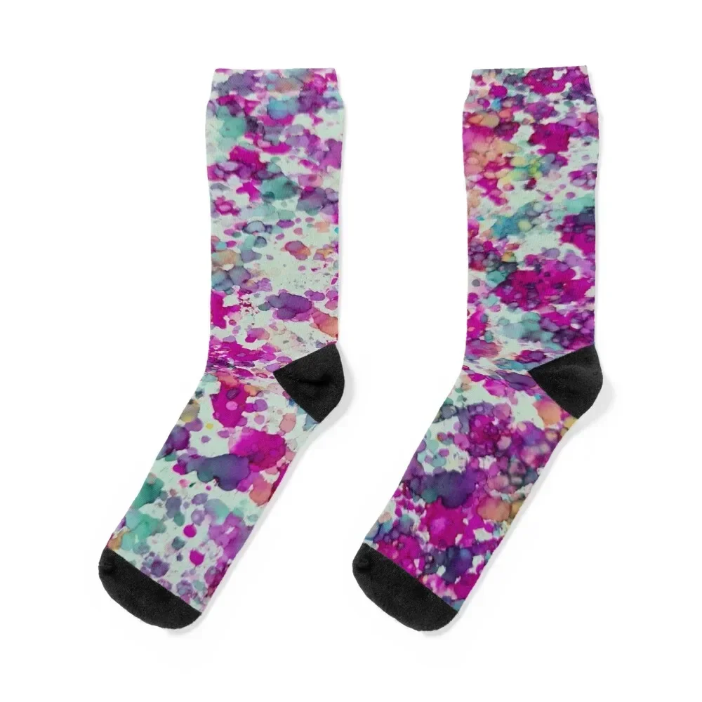 

Rainbow Bow Alcohol Inks Socks Argentina with print gym Wholesale Socks Women Men's