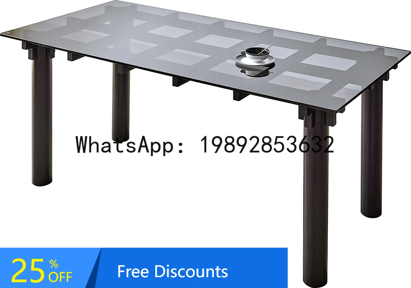 

YFY Creative Light Luxury Glass Dining Table Transparent Creative Modern Simple Hotel Home Rectangular Dining Table