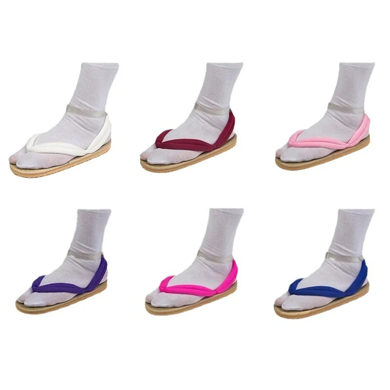 Anime Japanese Cosplay Shoes Anti-slip Breathable Role Play COS Clogs Flip Flops Free Socks Accessory Gift