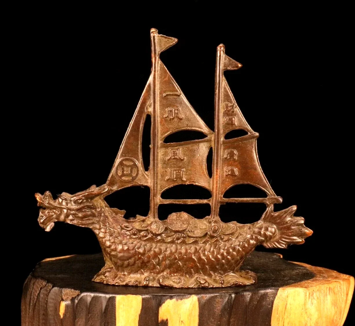 

12 CM China Bronze animal sculpture Old Brass animal dragon sculpture Statue