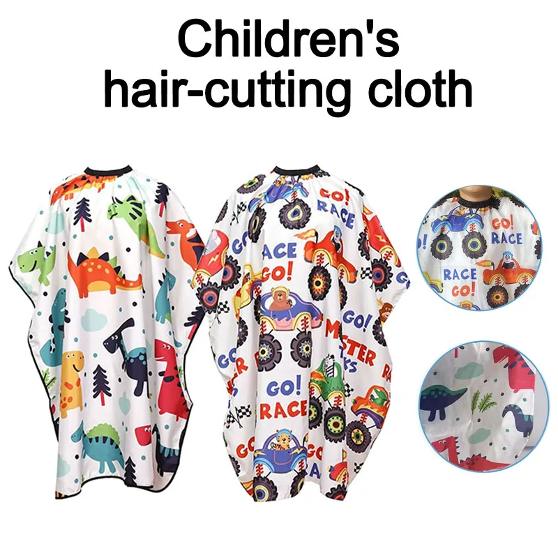 

Kids Cartoon Haircut Hairdresser Waterproof Cape Professional Hair-Cut Salon Barber Gown Hair Care Styling Supplies RFWJ02