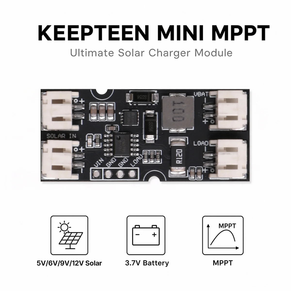 KEEPTEEN MINI Solar Charge Controller with CN3795 MPPT Solar Invertor Board Over Charge Protect Current-reversal-preventing diod