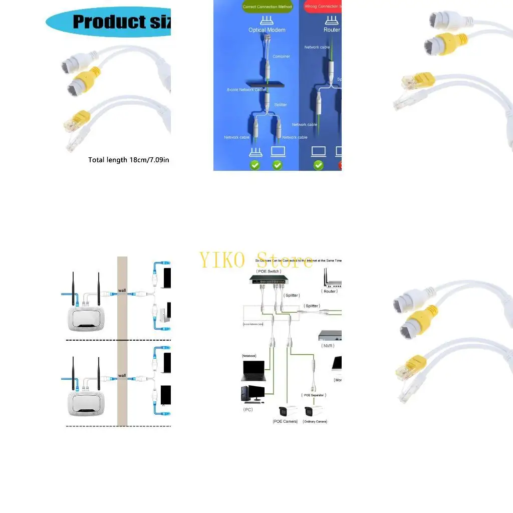 K32C Ethernet POE Splitter for Easy Networking Configuration Monitoring Systems