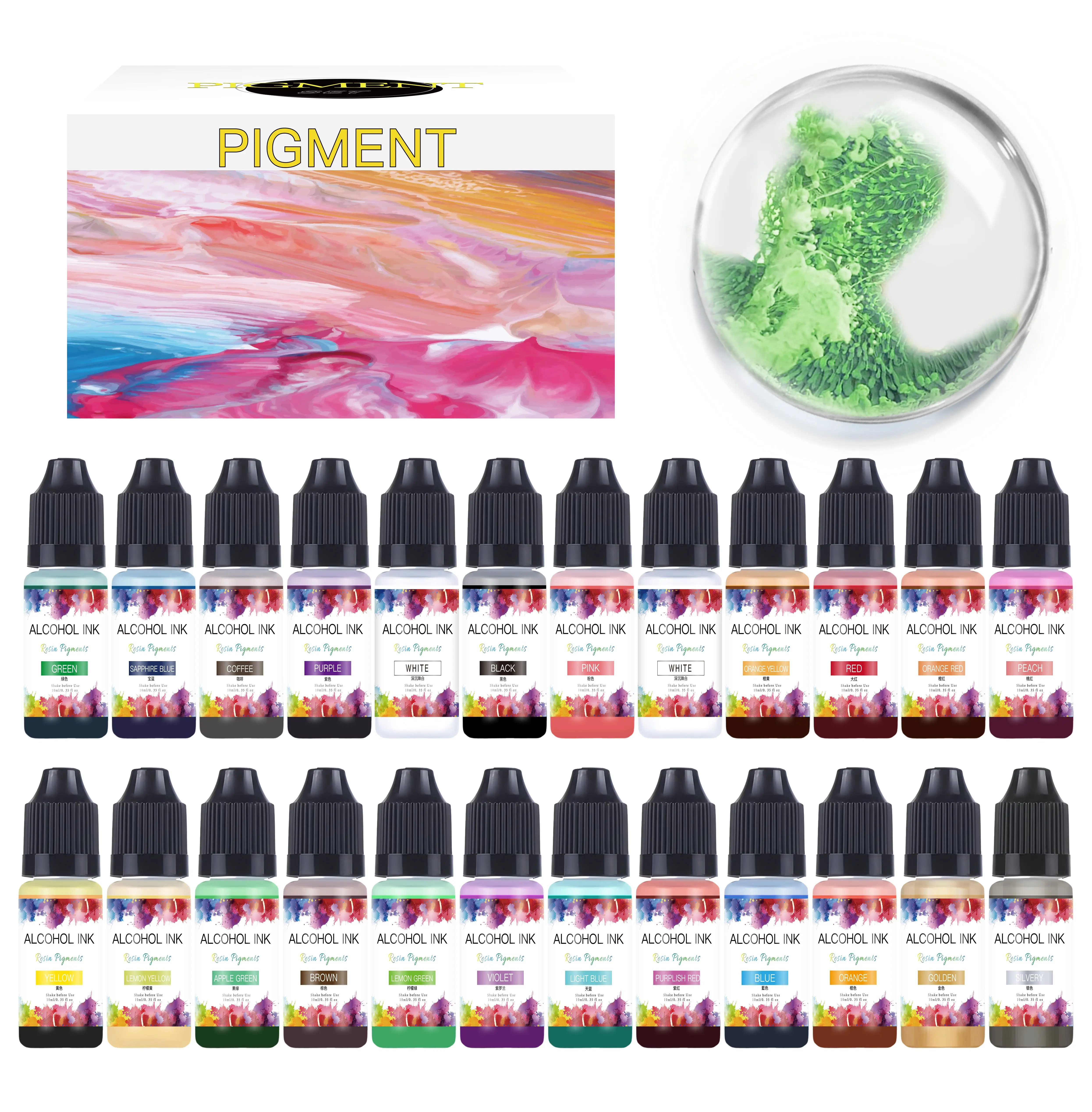 Alcohol Color Resin Pigment Art Ink Colorant Diffusion Pigment DIY Candle Dye Liquid DIY Epoxy Resin Mold Candle Soap Making