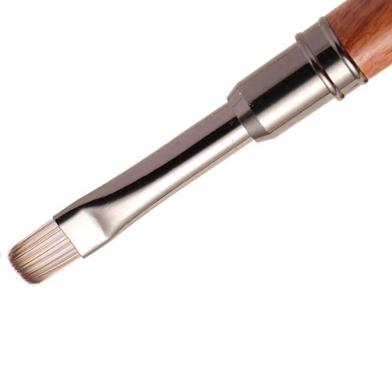 1/3 قطعة مقبض الخشب المستديرة هلام اللوحة فرشاة مسمار ل هلام تلميح تمديد الاكريليك منشئ ملحق مسمار فرش فنية هلام فرشاة الأظافر #3