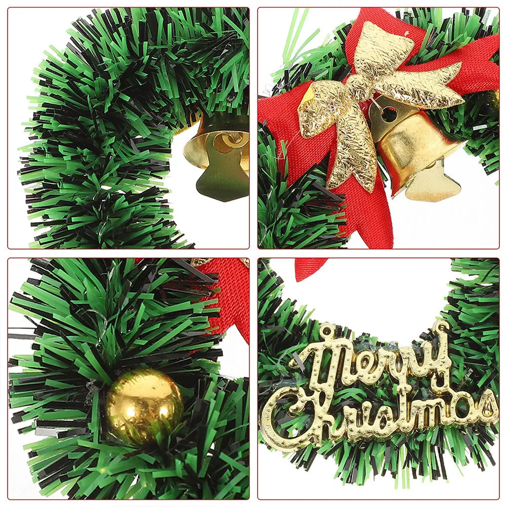 

20pcs Mini Christmas Wreaths Cute Artificial Hanging Wreath For Holiday Party Decor Xmas Garland Diy Winter Decoration
