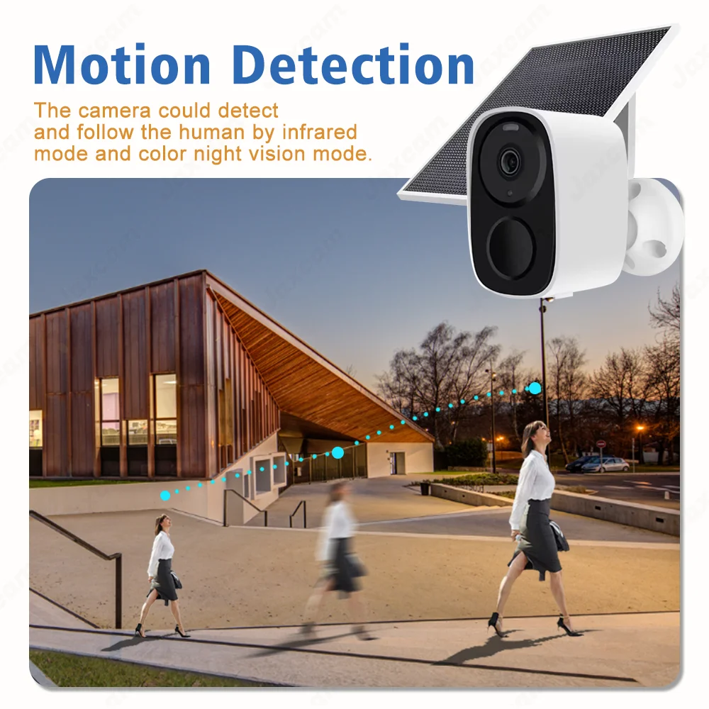 5MP Mini Solar Security Camera WIFI Human Detection Smart Home Wireless Surveillance IP Camera Solar Panel Rechargeable Battery