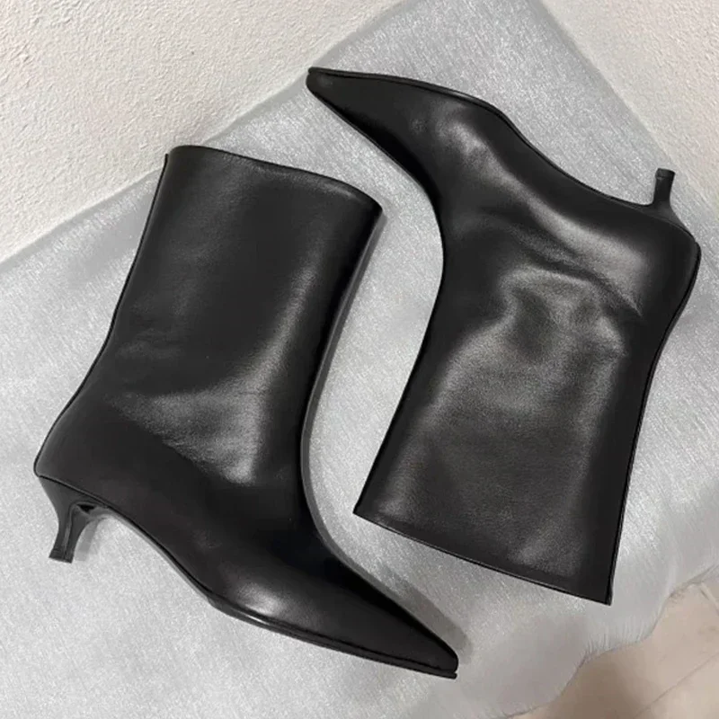 

Pointed Toe Ankle Boots Women Heels Shoes Designer Brand Autumn Winter Fashion Party Shoes Goth Chelsea Botas Zapatillas Mujer