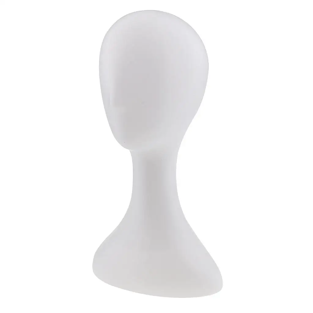 Wig Display Mannequin Head Female PE Base for Salon Shop Hats Scarves Headphones Glasses Demo Model