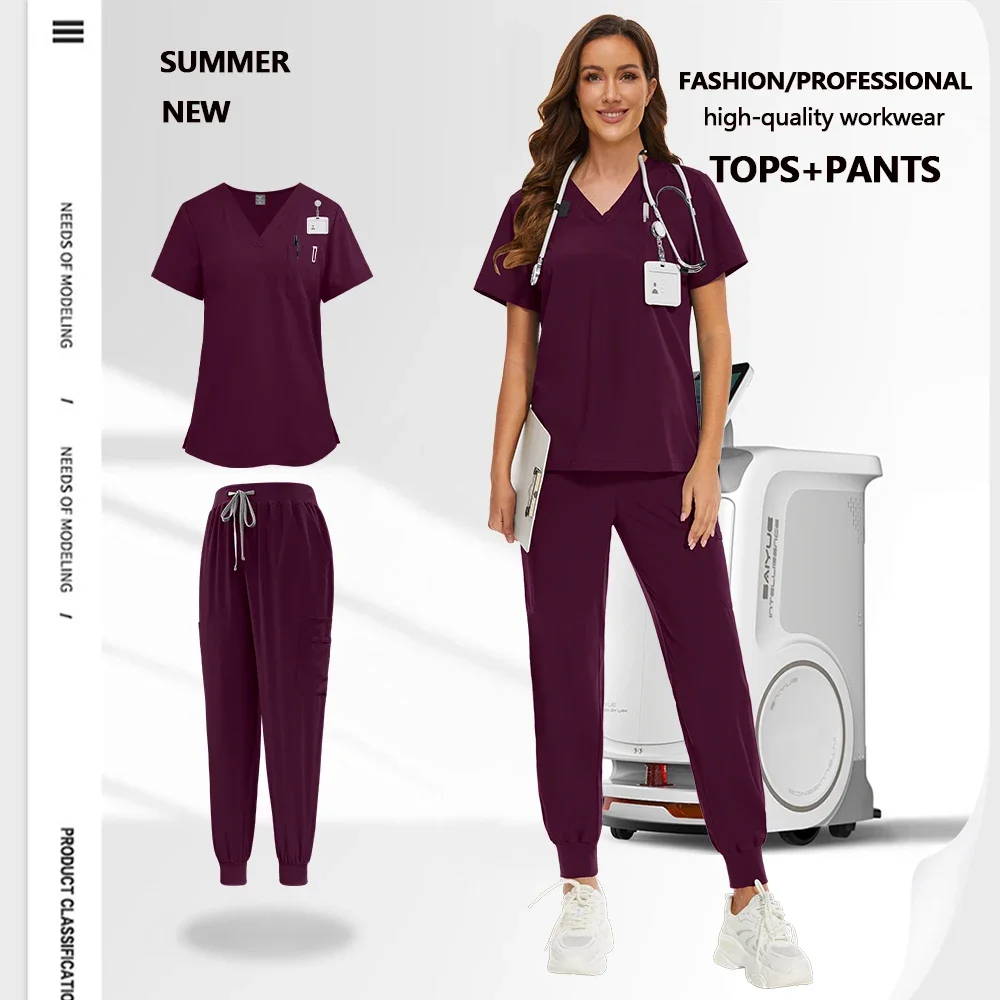 Scrubs Women Beauty SPA Uniform Pet Clinic Store Veterinary Dentistry Work Clothes Set High-quality Medical Nurse Uniform Unisex