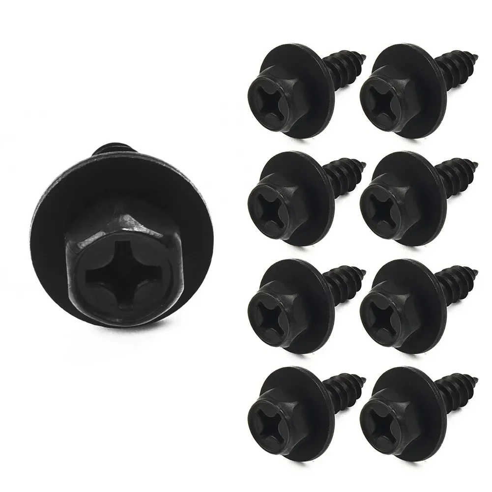 

10PCS Bolt Screw Fastener For Toyota Bumper Fender Splash Seal Shield Rivet Clip Metal Black Exterior Car & Truck Parts