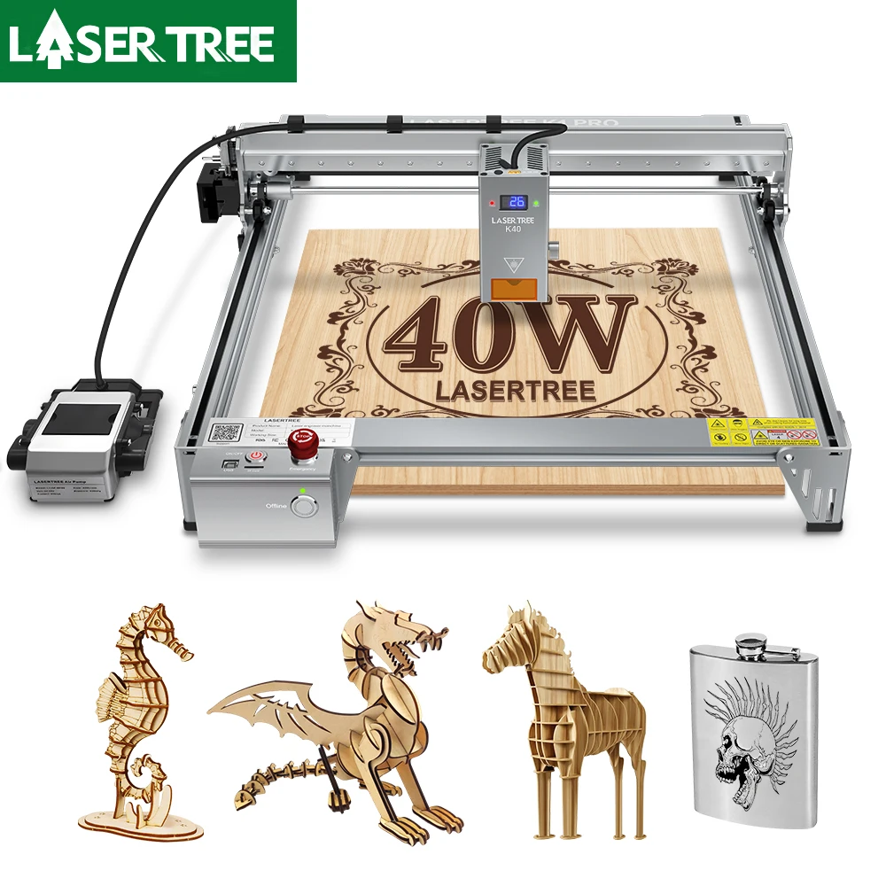 LASER TREE K1PRO Laser Engraver with  30W 40W Air Assist Laser Module Wood Engraving Cutting Machine CNC Woodworking DIY Tools