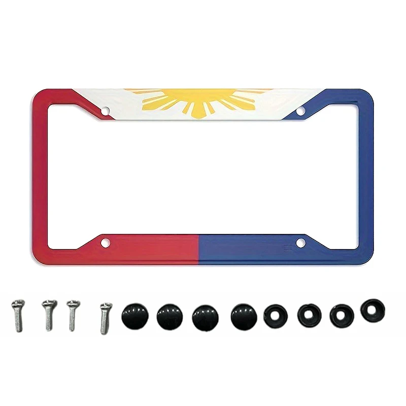 

2pcs Premium Aluminum License Plate Frames Durable & Stylish Car Tag Holder Set Corrosion-Resistant Metal