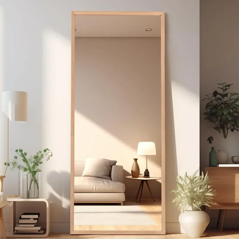 for Large American Retro Full Body Mirror High End Floor Standing Mirror for Girls Bedroom Fitting Room Home Decor
