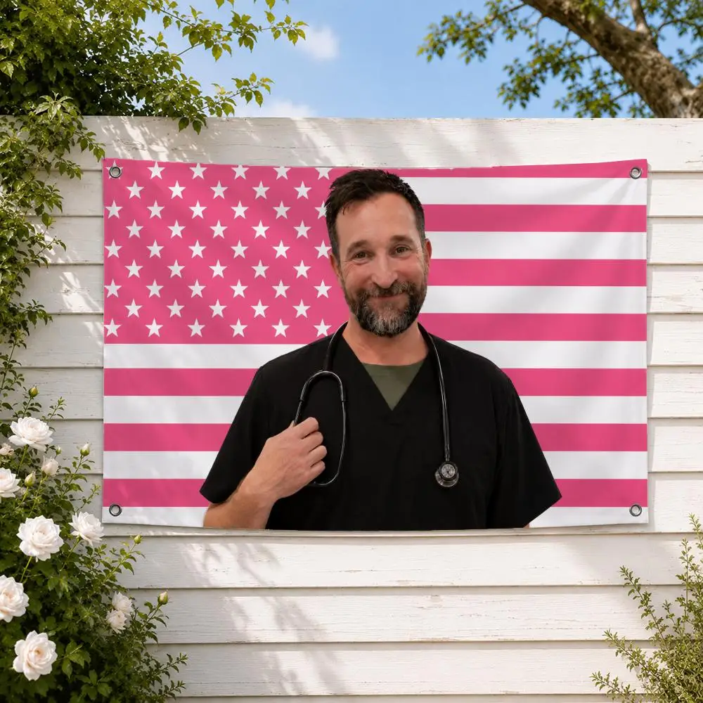 Actor Noah Wyle Flags Yard Garden Decor Banner Indoor Outdoor Wall Hanging Flag Home Patio Wall Art Decoration