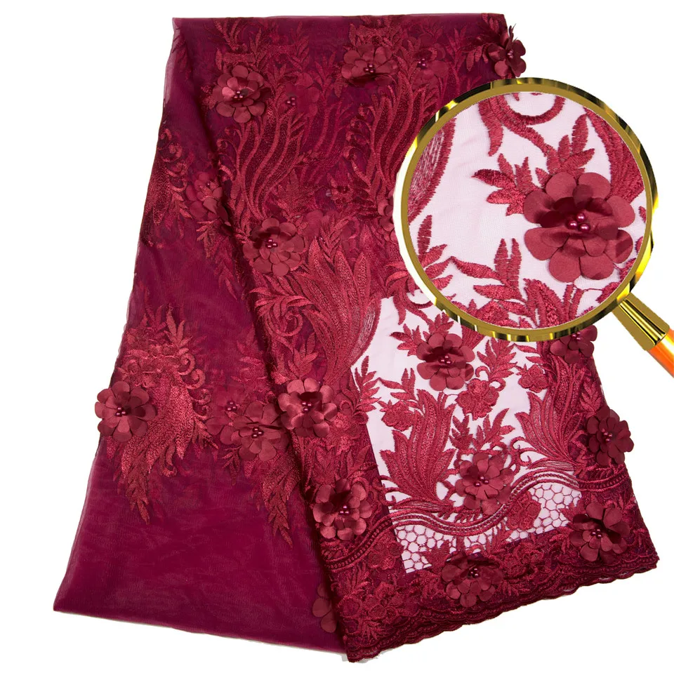 

Free Shipping! High Quality Guipure Lace /nigerian Lace Fabrics/water Soluble African Lace Fabric for Wedding Dress 5yards