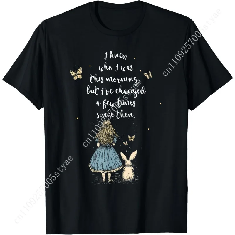 

Alice in Wonderland Quote - Whimsical Fantasy Art Rabbit T-Shirt
