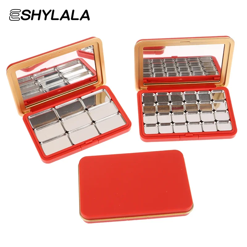 Paleta de sombra de ojos DIY con múltiples rejillas, caja de cosméticos vacía DIY, paleta de maquillaje magnética, herramienta de maquillaje DIY