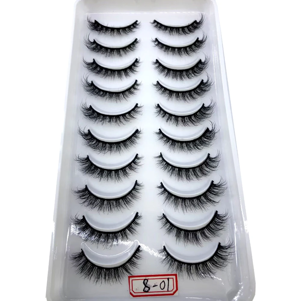 Multiple styles 10pairs natural 3D mink false eyelashes fake lashes makeup kit Mink Lashes extension eye lashes short eyelashes