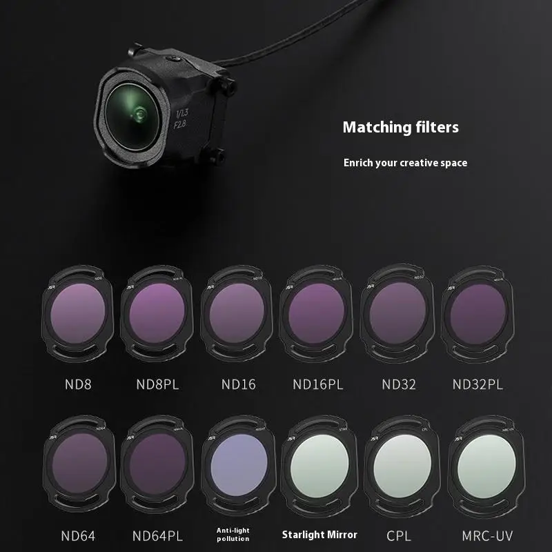 ND8/16/32/64 Filtros UV Acessórios para fotografia aérea Peças de câmera para unidade de ar drone Pro