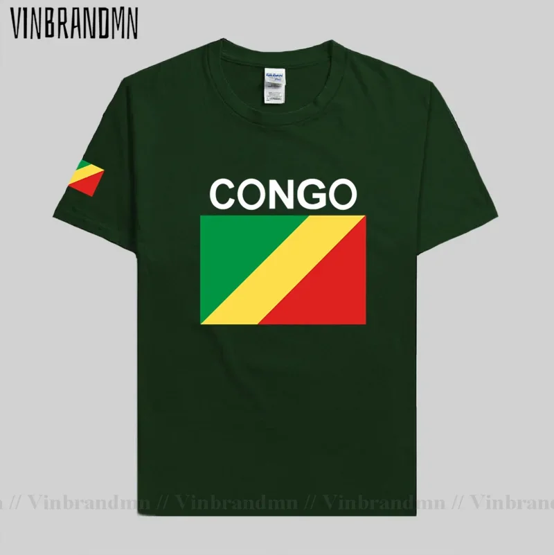 Congo Republic men t shirt 2022 jerseys nation tshirt team cotton t-shirt gyms clothing tees country flag sporting COG Congolese