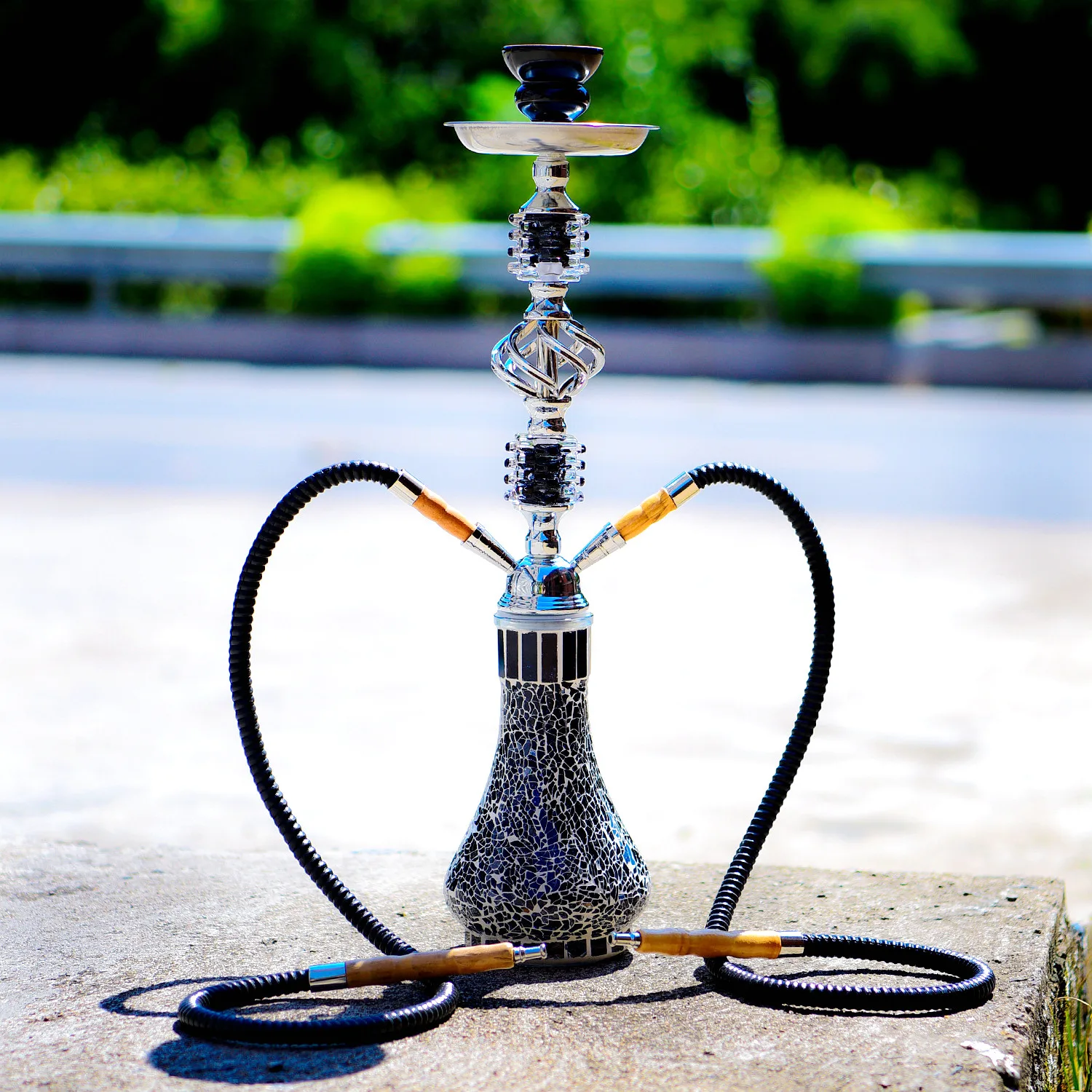 

DEJAYA стеклянная кальянная труба Мозаика Ваза Narguile Completo Sisha Hooka Chicha с аксессуарами шланг аромат чаша Щипцы для угля