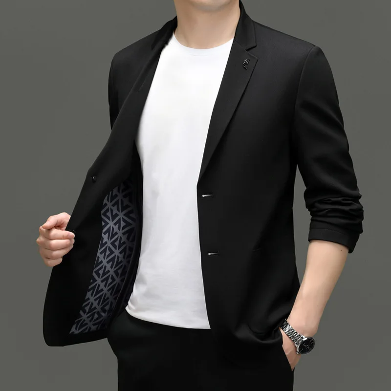 4-A138    Sense Men's Seamless Suit Jacket Men's Fashion 2024 Spring and Autumn New High-end Business Casual Suit Men's Clothing