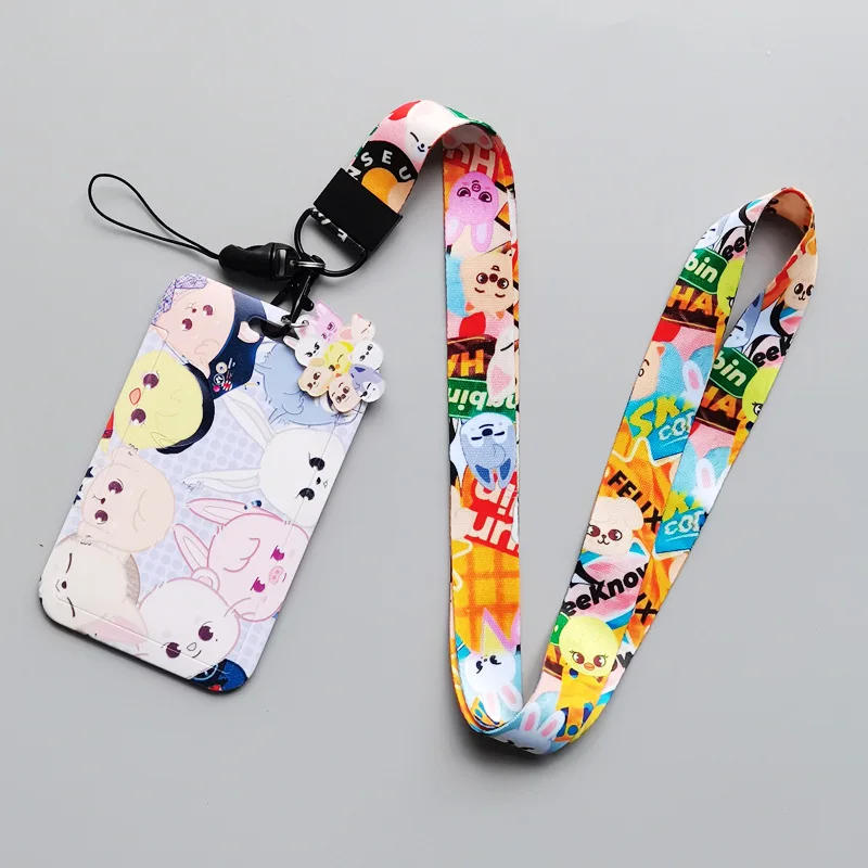 Pop Skzoo الكورية ستار بوي مجموعة الضالة الاطفال الضالة الاطفال حافلة بطاقة كم الحبل الهاتف المحمول طالب وجبة بطاقة الحرم الجامعي مروحة هدية #5