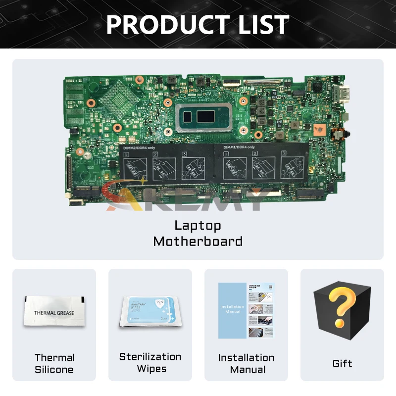 AE 18706-1 For Dell Inspiron 15 7586 17 7786 0H3KD8 CN-0C6KN0 0K2X16 Laptop Motherboard With I5-8265U I7-8565U MX150 2G GPU