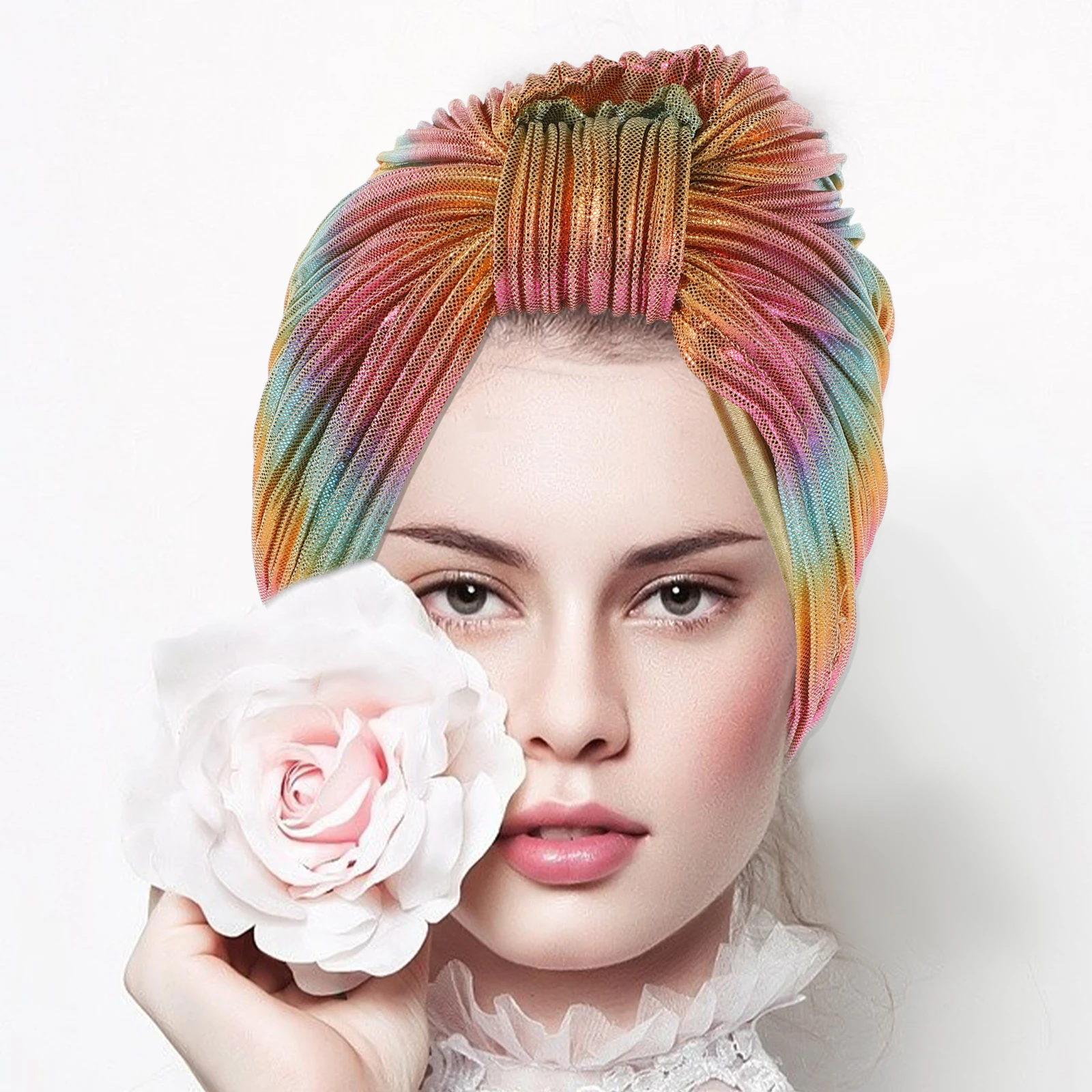 

Women Scarf Decorative Hair Turban Wrap Lightweight Polyester Washable Comfortable Sleeping For Long Hair Wrapping
