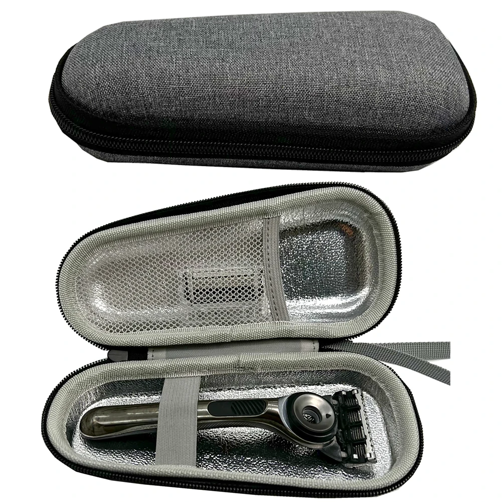 Für Gillette Fusion 5, Rasierer, harte EVA-Reisetasche, stoßfeste Rasierer-Reisetasche mit Netztasche, Tragetasche, Rasierer-Hartschale