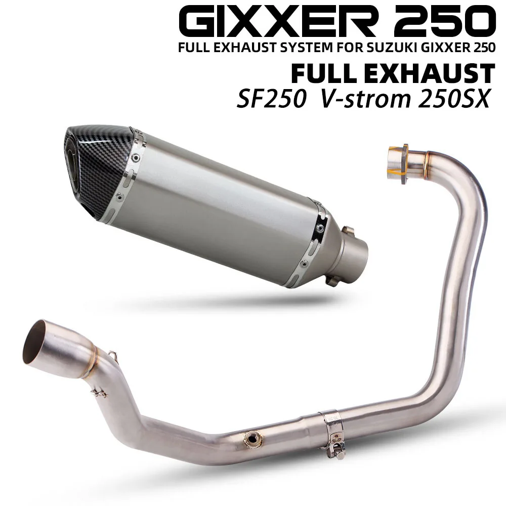 Sistema de escape completo Gixxer 250 para Suzuki Gixxer 250/SF250 V-strom 250SX Vstrom250SX, silenciador de escape para motocicleta, tubo de escape.