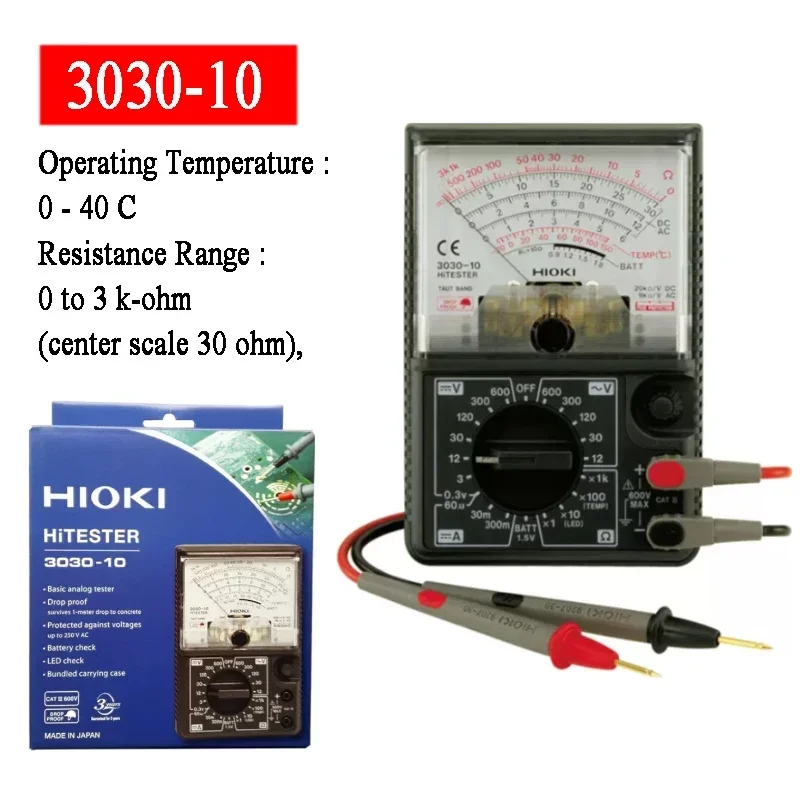 HIOKI 3030-10 Analog Pointer Digital Display Electrical Multimeter