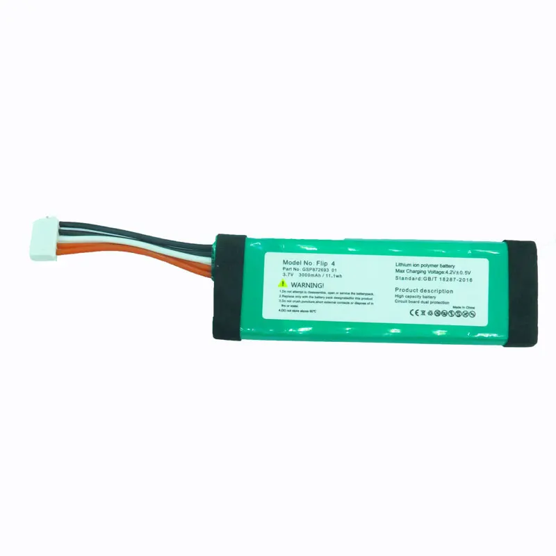 Bluetooth Speaker Flip4 Battery Replacement Strong Power 3000mAh Lithium Batteries Wholesale Price Green Bateria